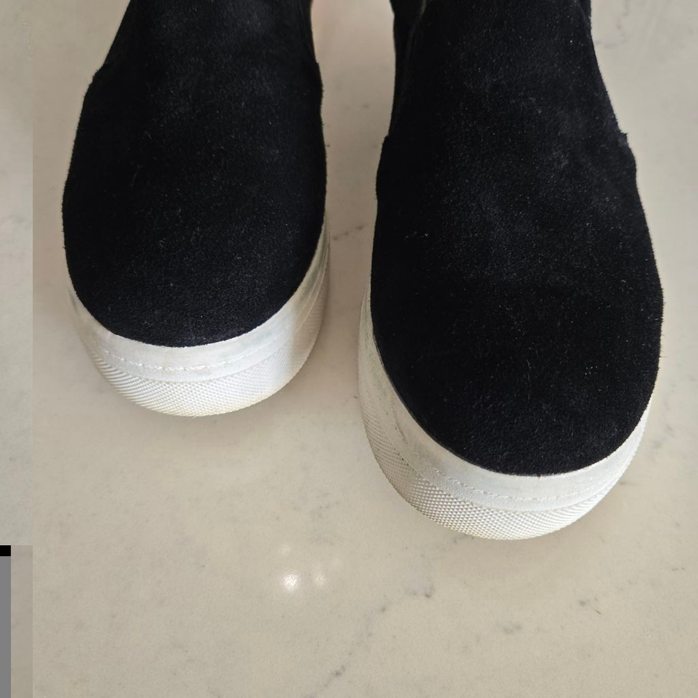 Women's Circus by Sam Edelman Black Suede Platform Sneakers Size 7 - Picture 2 of 9